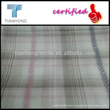 Soft Hand-feeling Double Layer Plaid Fabric/Cotton Heavy Weight T-shirt Fabrics/Yarn Dyed Cotton Jacquard Fabric